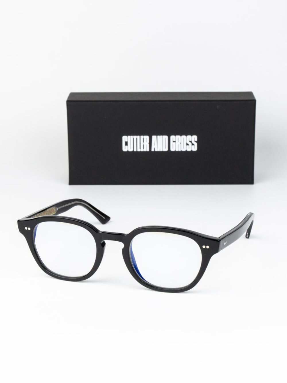 Cutler and Gross Men Eyeglasses Black Square CGBB1380 001 NEW AUTHENTIC